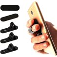 thumbnail image 1 of 3 Packs Cell Phone Finger Grips - Finger Strap Phone Grip Holder Finger Strap with Stand for Smartphones, Small Tablets BLACK, 3 Packs, 1 of 7