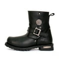 thumbnail image 6 of Hot Leathers BTM1008 Men's Black 8-inch Round Toe Engineer Leather Boot with Lug Sole 15W, 6 of 10