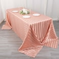 thumbnail image 5 of Efavormart 90"x132" Dusty Rose Satin Stripe Seamless Rectangular Tablecloth, 5 of 11