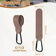 thumbnail image 2 of REGALWOVEN 4 Pack Shopping Cart Hooks, Leather Adjustable Shopping Cart Hooks Multi-Function Hooks for Trolleys Backpacks Wheelchairs Shopping Carts, Dark Red, 2 of 6