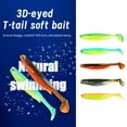 thumbnail image 2 of Paddle Tail Swimbaits 10.1cm 10.2g Artificial Baits T Tail Swim Baits for Saltwater Soft Fishing Lures, 2 of 8