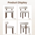 thumbnail image 6 of EOP Farmhouse Dining Chairs Set of 2, Upholstered Fabric Kitchen Chairs with Curved Backrest Wood Chairs for Kitchen Living Room Restaurant Seating Dining Room, Beige, 6 of 11