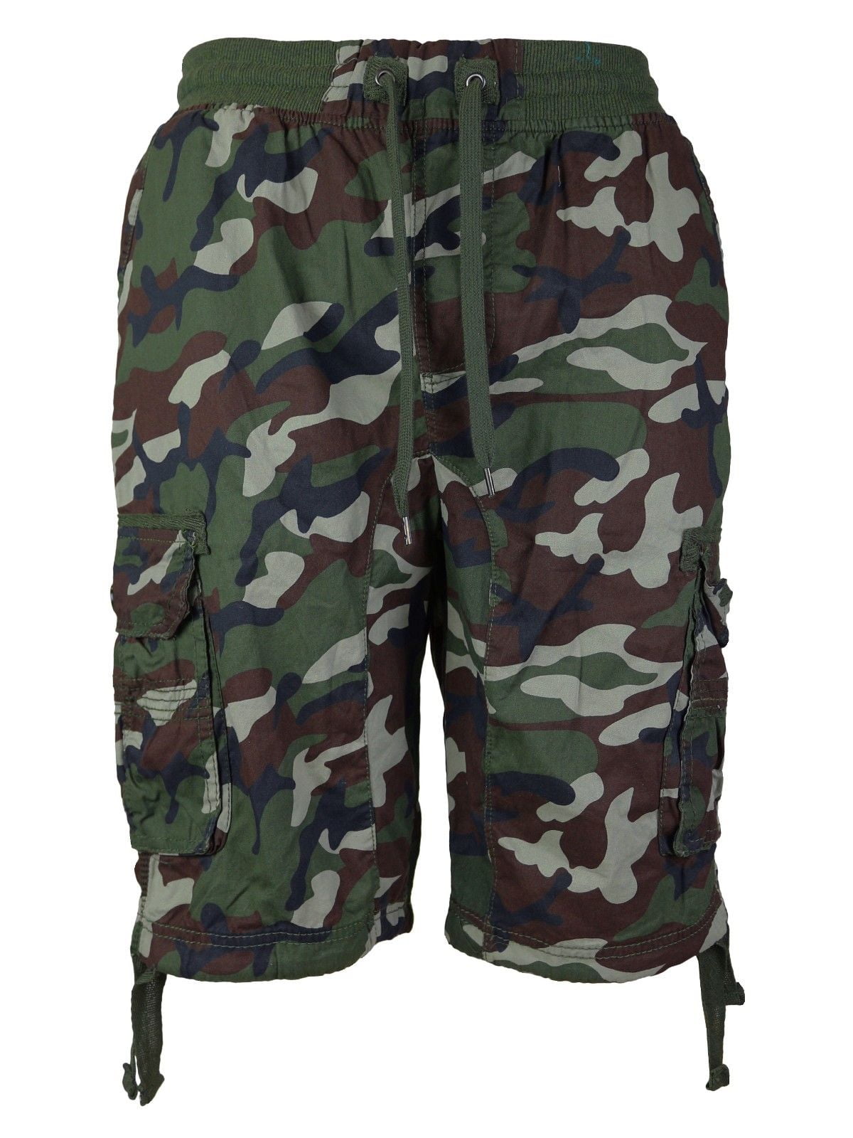LR Scoop Men's Elastic Waist Drawstring Multi Pocket Cotton Cargo ...
