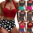 thumbnail image 6 of Savings Clearance 2023! asdoklhq Plus Size Swimsuit for Women,Polka Dots Swimwear Has a Chest Pad No Steel Support Beachwear, 6 of 6