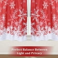 thumbnail image 6 of Kitchen Curtain Valance, Christmas Valance Curtains for Windows, Snowflake Pattern Decorations Curtain Valance for Bathroom Cafe Curtains, 52" W x 15" L, One Panel, 6 of 6