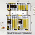 thumbnail image 4 of Yellow Thin Kitchen Curtains Tiers and Valances Set 3 Piece for Windows Grey and Black Kitchen Window Curtains Set,Gold Geometric Modern Art Valances for Living Room(36" Tiers Set), 4 of 6