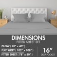 thumbnail image 3 of Homes Perception 100% Cotton Jersey Sheet King , 4pcs Jersey Knit Sheets, 16” Deep Pocket, Jersey Pillowcases & Flat Sheet, Dark Gray, 3 of 7