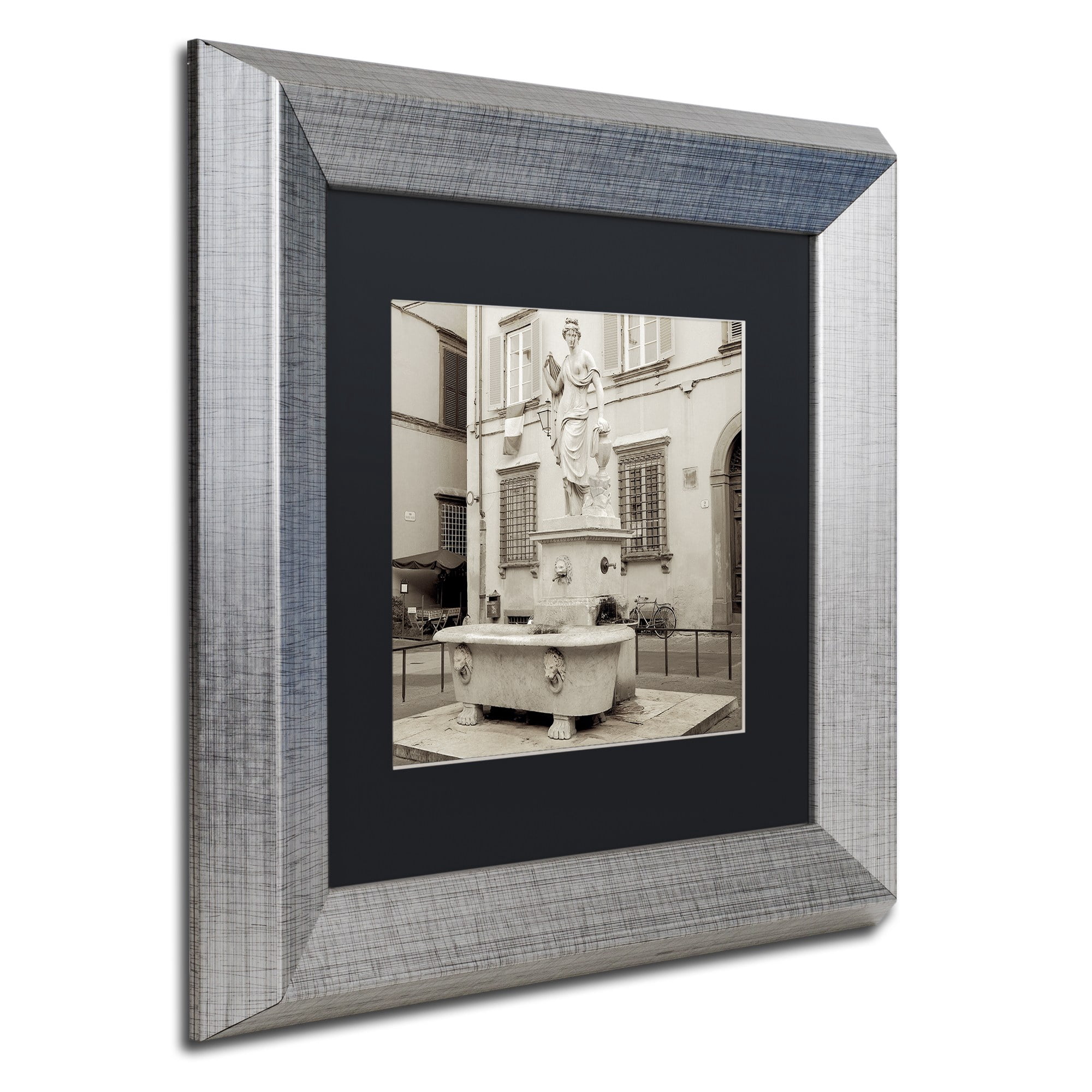 Trademark Fine Art "Lucca I" Canvas Art by Alan Blaustein, Black Matte, Silver Frame