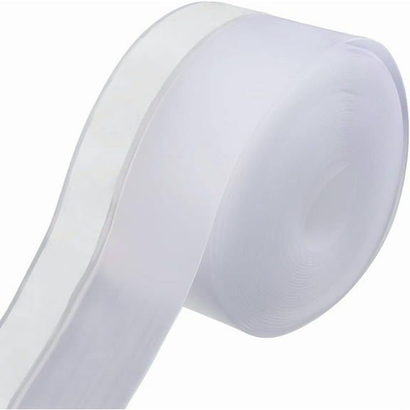16.4 Feet x 1.77 Inch Weather Stripping Door Seal Strip Weatherproof Silicone Sealing Sticker Transparent Self Adhesive Tape Bottom for Door Draft Stopper Windows Shower Glass Gaps DIY