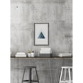 thumbnail image 4 of Baroque Blue Triangle Painting Print - Framed Wall Art Decor for Home Living Room, 4 of 8