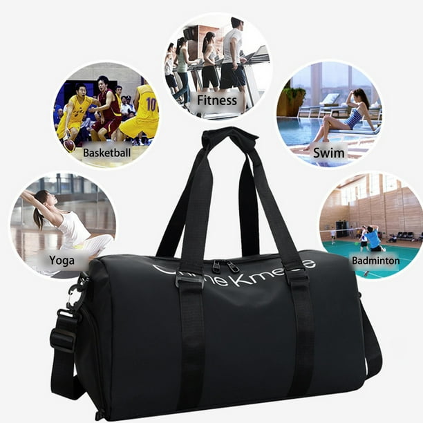 Fiudx Liquidación de ofertas flash Bolsas de gimnasio, bolsas de lona para deportes y viajes de fin de semana, bolsas ligeras y de gran capacidad para pasar la noche para hombres y mujeres, bolsas de