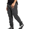 thumbnail image 5 of NIEWTR Men's Cargo Pants Casual Joggers Elastic Waist Drawstring Pants for Men Relaxed Fit with Multi Pockets (Dark Gray,S), 5 of 8
