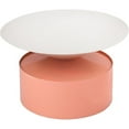 thumbnail image 3 of Pemberly Row White Metal Top Coffee Table with Pink Metal Base, 3 of 8