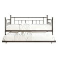 thumbnail image 5 of Castle Place Contemporary Twin Size Metal Daybed with Trundle, Brown, 5 of 5