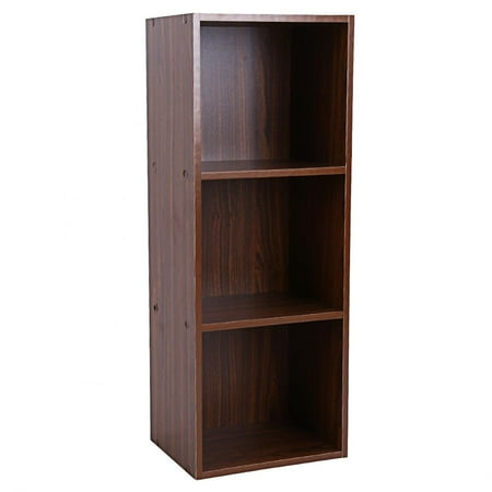 Oak Baby Furniture Sets Uk Tebru Bookcases 3 Shelf Storage Bookshelf 3 Cube Cabinet Modern Shelf Book case Wood Furniture Book Shevling for Living Room Bedroom Office ()