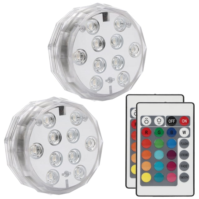 Chainplus LED Lights Waterproof light,10 RGB LEDs, 16 Colors Changing Waterproof Underwater Lights, Dimmable LED Lights for Home, pool,Decoration Battery Powered