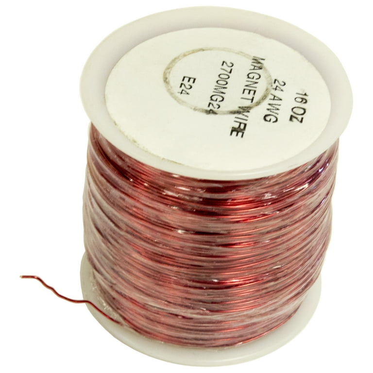 24 Gauge Enamel Magnet Wire - 800 Feet (1 Pound Spool) 
