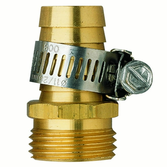 Orbit Male Thread Aluminum 1/2" Garden Hose Repair Mender fix w/ Clamp - 91104