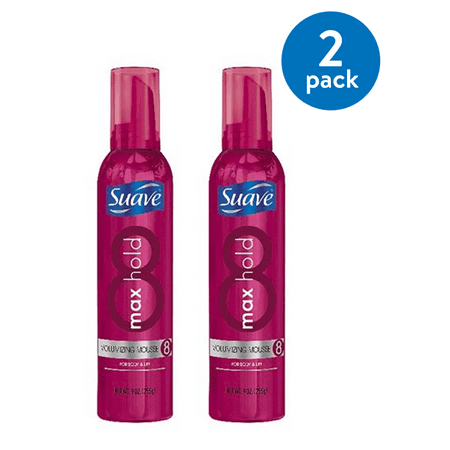 (2 pack) Suave Max Hold Volumizing Mousse, 9 oz (Best Moose For Hair)