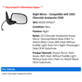 thumbnail image 2 of Right Mirror - Compatible with 2002 Chevy Avalanche 2500, 2 of 2