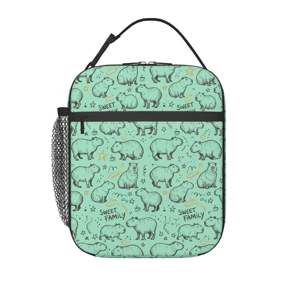 Capybara Lunch Bag Insulated Lunch Box, Reusable High Capacity Thermal Tote, Leakproof Cooler Bag For Women Men, Work Travel Picnic Office Outdoors