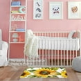 thumbnail image 6 of Small Washable Kitchen Rug, Watercolor Sunflowers Seamless Indoor Door Mats for Entryway, Non Slip Area Rug Floor Carpet for Entrance Bathroom Bedroom, 6 of 7