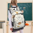 thumbnail image 7 of FORMRS Unisex School Backpack 17" Student Travel Bag with Laptop Compartment, Halloween Happy Ghosts, 7 of 7