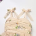 thumbnail image 5 of IBTOM CASTLE Toddler Baby Girls Birthday Party Princess Tutu Dress Floral Backless Ruffle Tulle Dresses for Cake Smash 18-24 Months Apricot Floral, 5 of 8