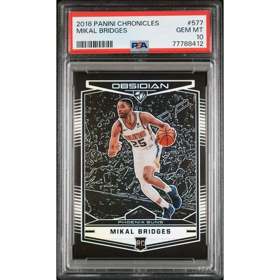 Graded 2018 Panini Chronicles Mikal Bridges #577 Rookie RC Basketball Card PSA 10 Gem Mint