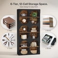 thumbnail image 5 of Tribesigns 6-Tier Black Bookshelf, 70.87" Tall Bookcase with Half Round Edges, Freestanding Open Bookshelf for Home Office, Living Room, 5 of 5