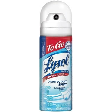 Lysol Crisp Linen Disinfectant Spray To Go - 1.5 oz