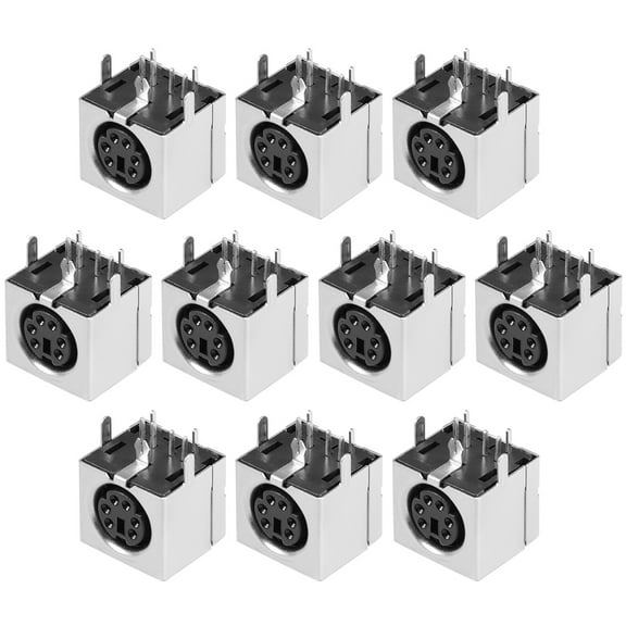 S-video PCB Mount 6 Pin Mini Din Socket Audio Video Connector 10Pcs