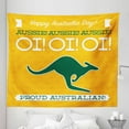 thumbnail image 1 of Australian Party Tapestry, Aussie Day Typography with Kangaroo Silhouette, Fabric Wall Hanging Decor for Bedroom Living Room Dorm, 5 Sizes, Earth Yellow White, by Ambesonne, 1 of 1