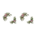 thumbnail image 2 of kurtrusly Wedding Welcome Board Realistic Appearance Good Texture Exquisite Crafted Wedding Arch Silk Fake Flower Artificial Purple Peony 2Set, 2 of 6