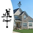 thumbnail image 3 of Almencla Metal Weathervane Fence Mount Weather Vane Farm Scene Stake Ornament Farmer, 3 of 8