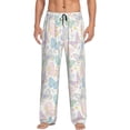 thumbnail image 2 of Kdxio Colorful Butterfly Print Men's Sleep Pajama Pant Lounge Pants with Pockets, 2 of 8