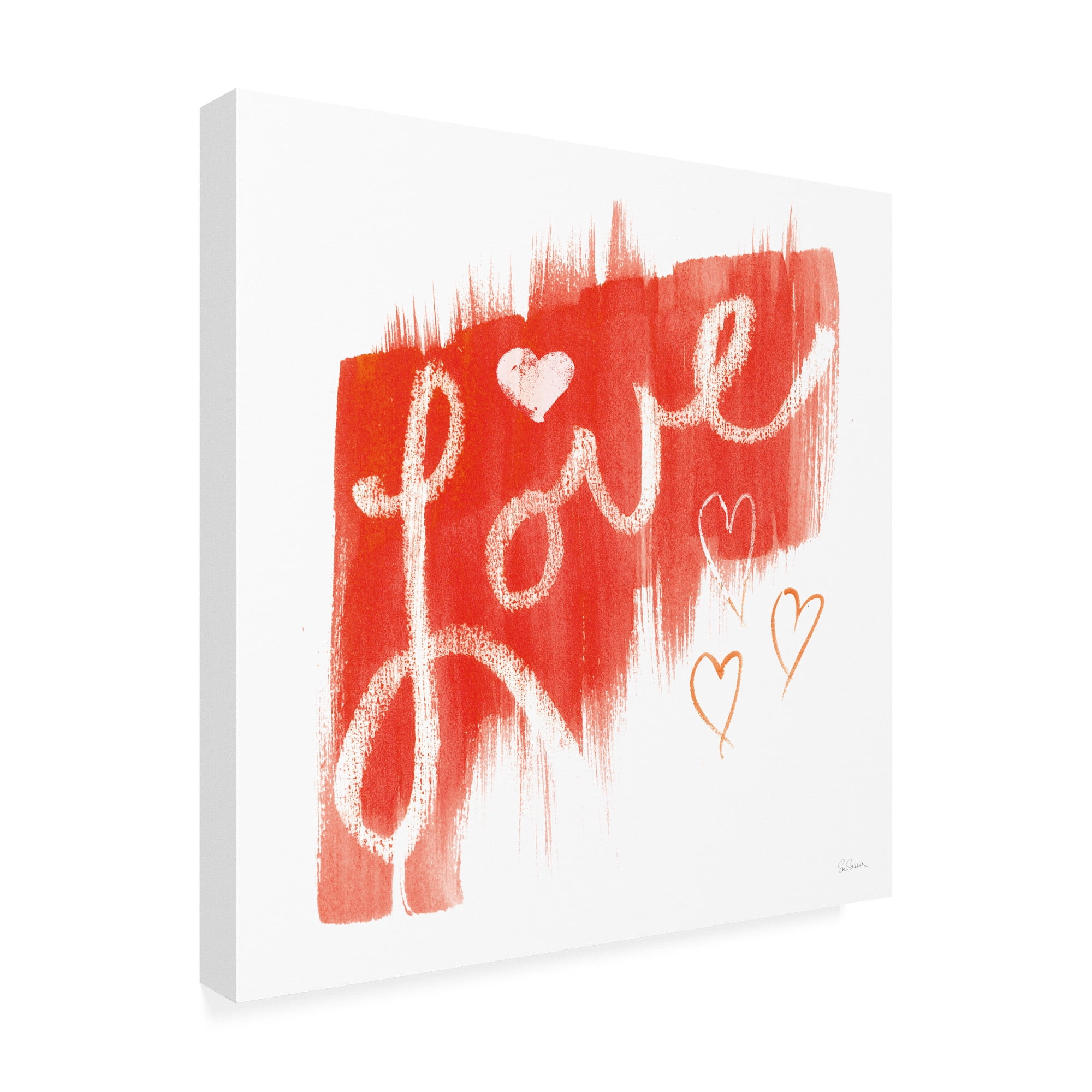 Trademark Fine Art 'Painted Love' Canvas Art by Sue Schlabach