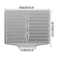 thumbnail image 4 of Silicone Sink Pad Non-Slip Drying Mat Heat Insulation Bowl Guide Kitchen Helper for Wet Areas Dish Drying Anti-Roll Easy Clean Home Use Blahzhy Simple Design | Silica Gel Gray, 4 of 8