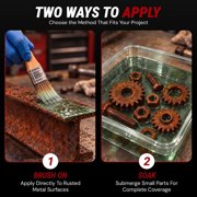 Metal Treatment Gallon - Rust Converter for Metal Surfaces, 128 Oz - Rust Remover for Metal Tools, Cars, Boats, Trucks & Hardware, Prepares Surfaces for Restoration, Painting & Longer Lifespan