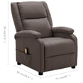 thumbnail image 4 of vidaXL Electric Massage Chair Brown Faux Leather, 4 of 5