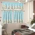 thumbnail image 3 of White Daisy Kitchen Curtains Living Room Window Curtains and Valances Set of 3 Rod Pocket Small Window Drape for Bedromm,Cafe,54"x36", 3 of 4