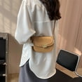 thumbnail image 5 of Bolso de hombro mini bolso de mano de PU bolso de mano de moda para mujer bolso de sillín de color sólido cartera caqui, 5 of 5
