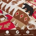 thumbnail image 3 of Green Essen Moose Bear Quilt Set Queen/Fill Size Rustic Bedding Red Brown Black Plaid Bedspread Forest Coverlet Lodge Cabin Home Decor, 3 of 6