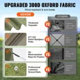thumbnail image 3 of Army Green 12x12FT Pop Up Gazebo Tent with 6 Removable Privacy Wind Cloths and Mesh Windows Mosquito Netting Sun Shelter, 3 of 6