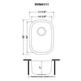 thumbnail image 3 of Ruvati 12 x 18 inch Undermount 16 Gauge Stainless Steel Bar Prep Sink, 3 of 12