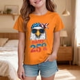 thumbnail image 2 of Toddler Girl's USA 250th Anniversary T Shirt Patriotic American Flag Eagle Graphic Soft Short Sleeve Tee for 1776-2026 US 250th Anniversary Gibobby,9-10 Years,Orange, 2 of 5
