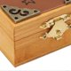 thumbnail image 2 of Hand Cranked Music Box Mini Portable Gemini Pattern Retro Style Wooden Carving Hand Crank Music Box Birthday Gift, 2 of 3