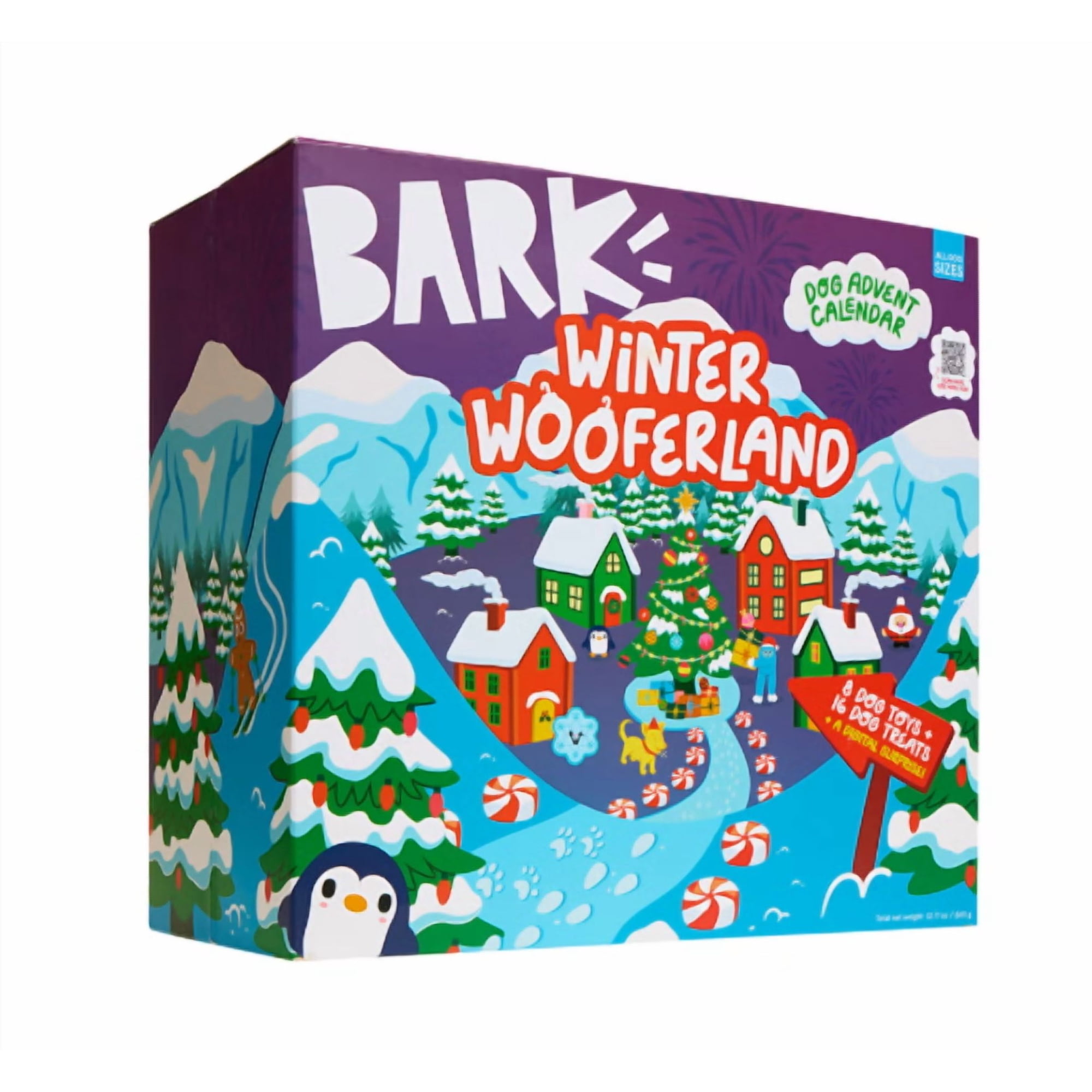 BARK Winter Wooferland Dog Advent Calendar, 24 Days, 16 Treats & 8 Plush Toys, Christmas Holiday Gift