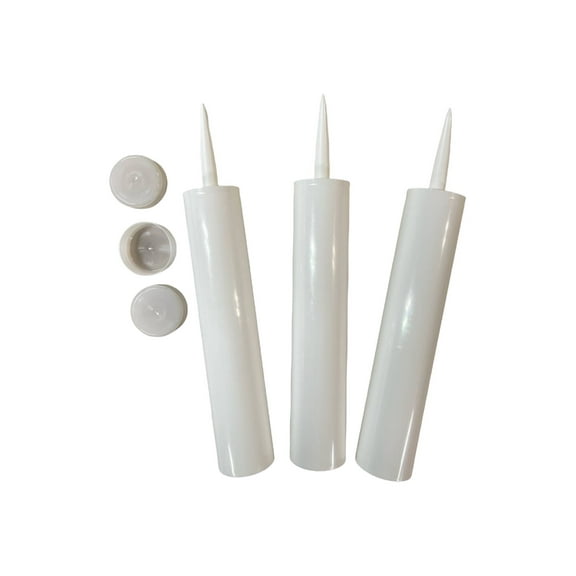 QUART SIZE - EMPTY CAULK TUBE - FILLABLE CAULKING CARTRIDGE - 3 Pack - Made in USA