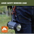 thumbnail image 4 of Ozark Trail 6 cm Orange D-Shaped Aluminum Carabiners, 2-Pack, Spring-Loaded Gate, 4 of 10